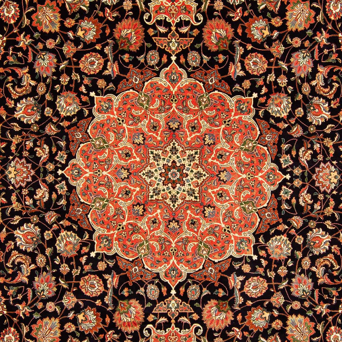 Tappeto Persero - Tabriz - Reale - 407 x 297 cm - blu scuro