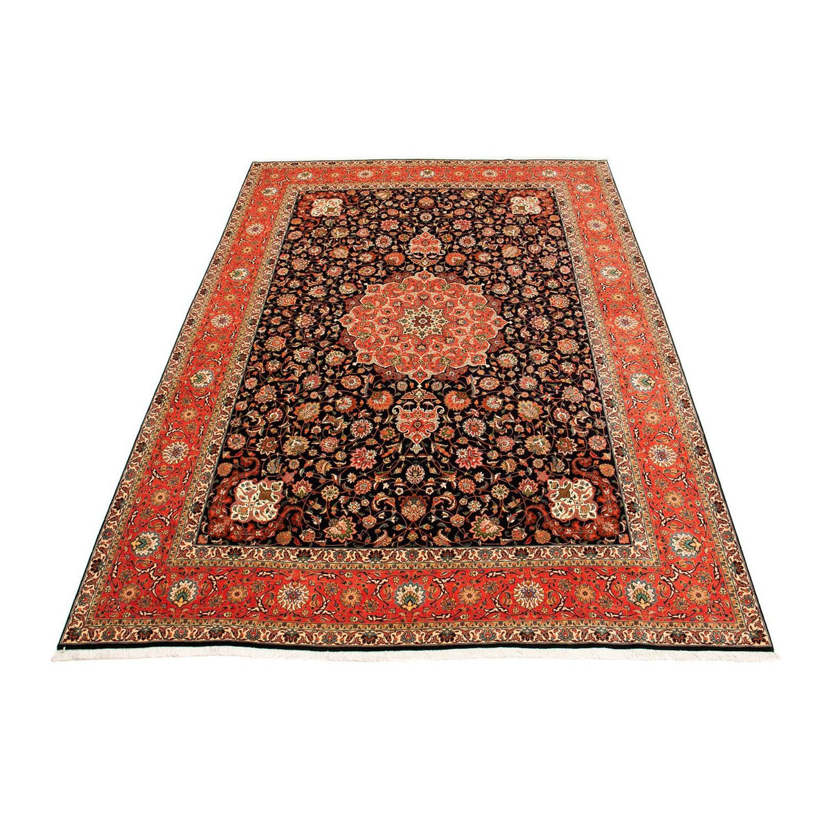 Tappeto Persero - Tabriz - Reale - 407 x 297 cm - blu scuro