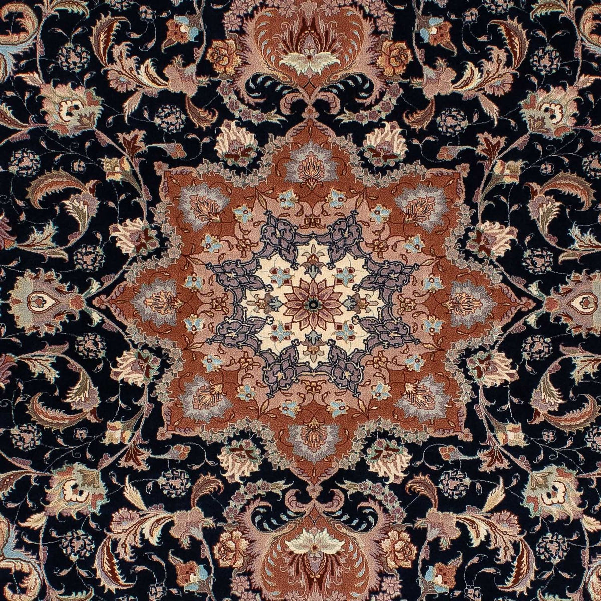 Tappeto Persero - Tabriz - Reale - 200 x 155 cm - blu scuro