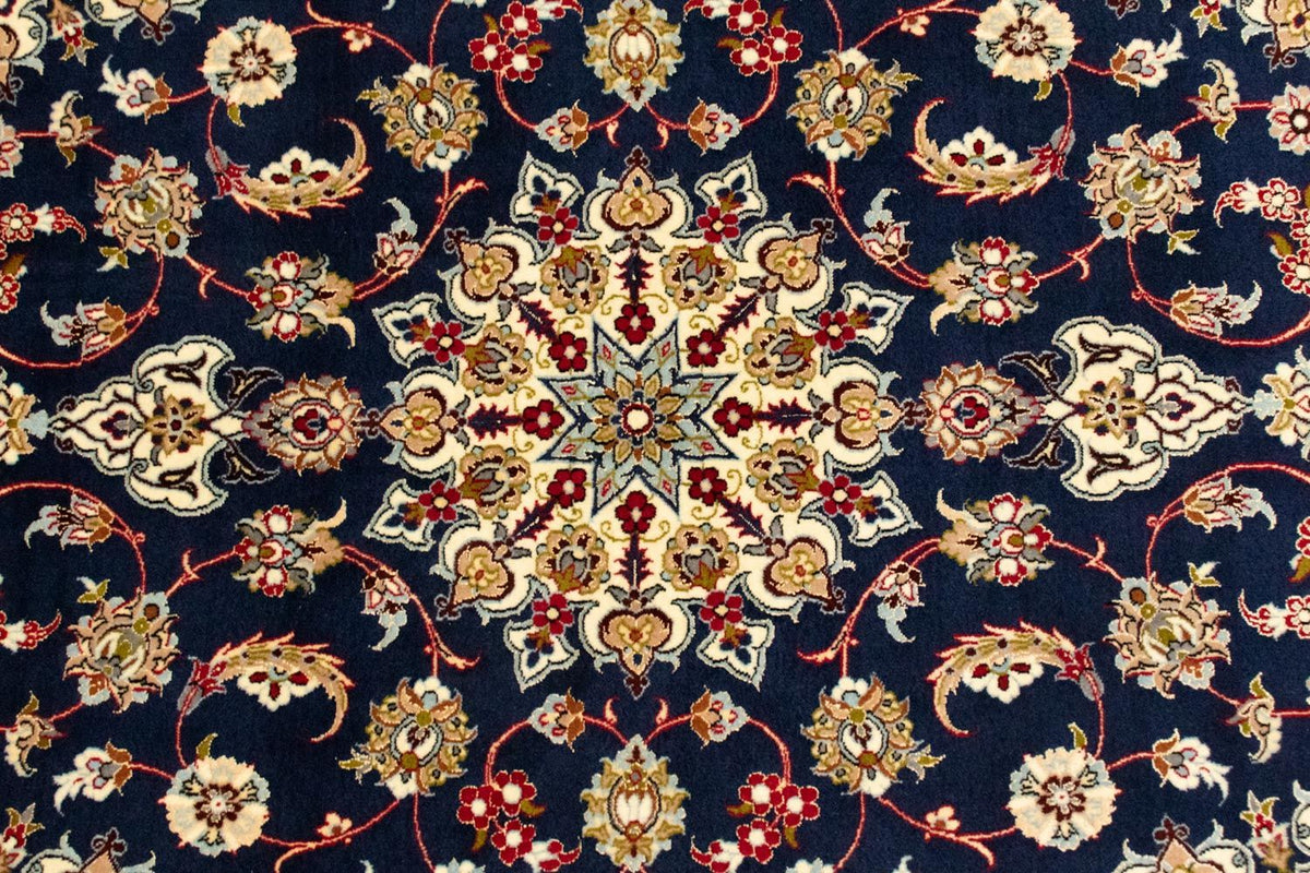 Tappeto Persero - Isfahan - Premio - 171 x 108 cm - blu scuro