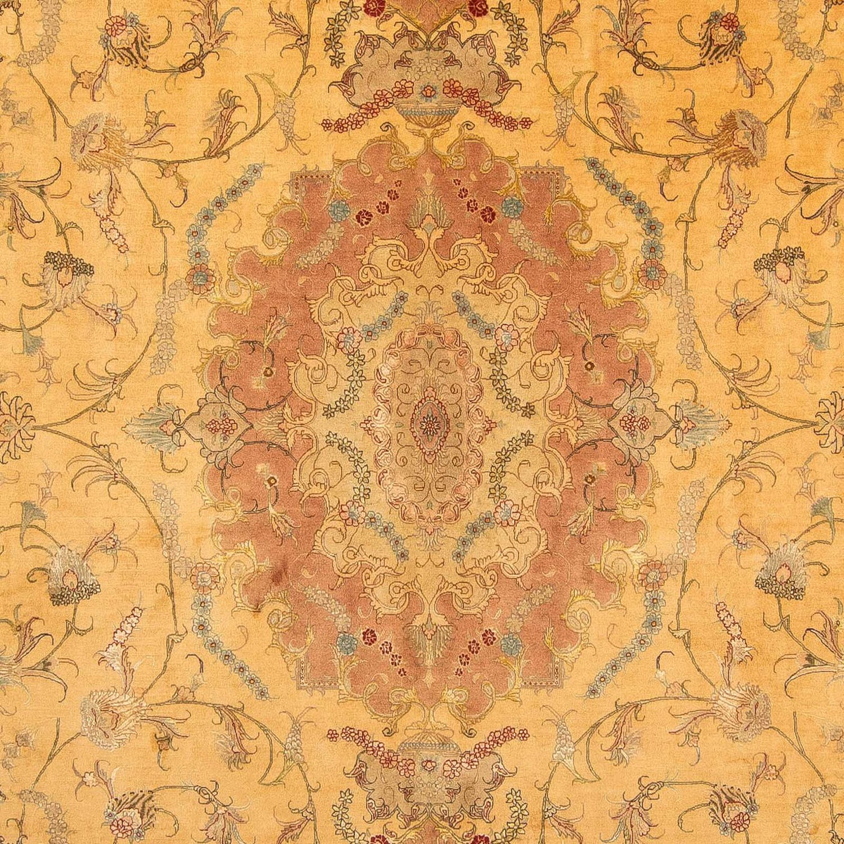 Tappeto Persero - Tabriz - Reale - 398 x 306 cm - oro