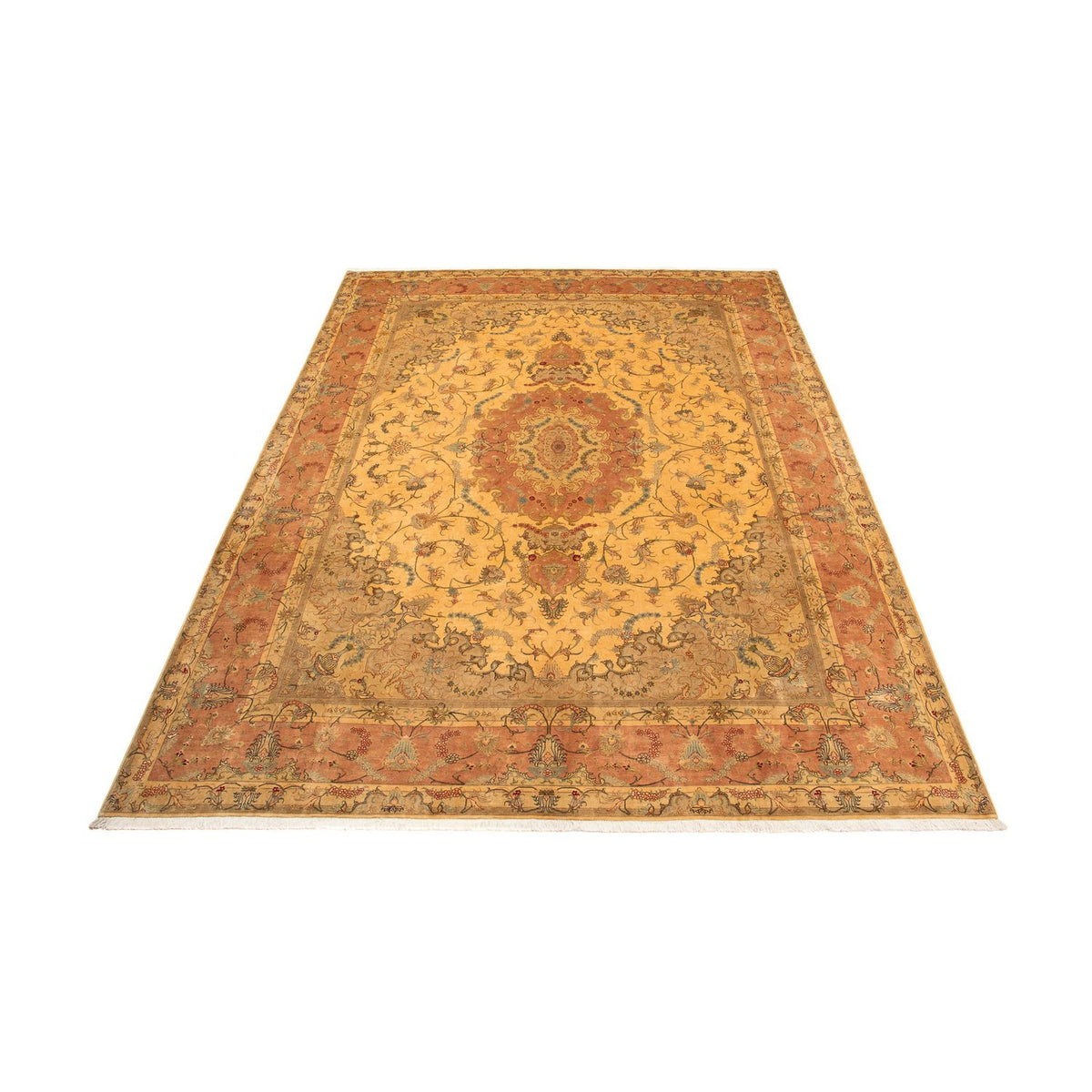 Tappeto Persero - Tabriz - Reale - 398 x 306 cm - oro