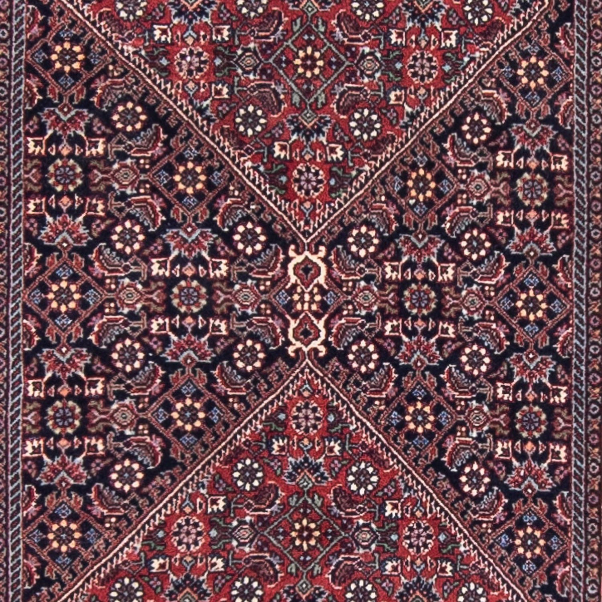 Tappeto corsia Tappeto Persero - Bidjar - 380 x 75 cm - rosso scuro