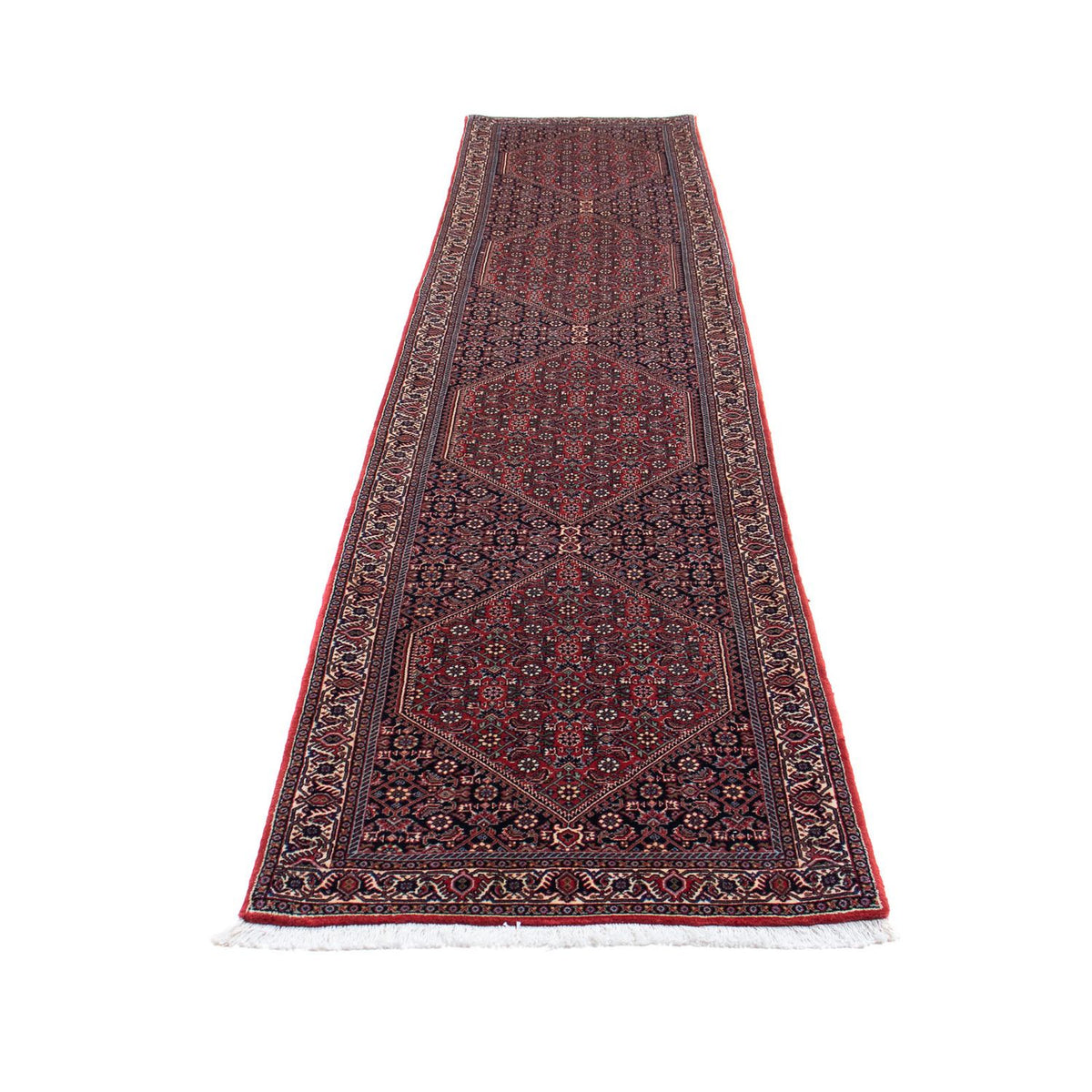 Tappeto corsia Tappeto Persero - Bidjar - 380 x 75 cm - rosso scuro