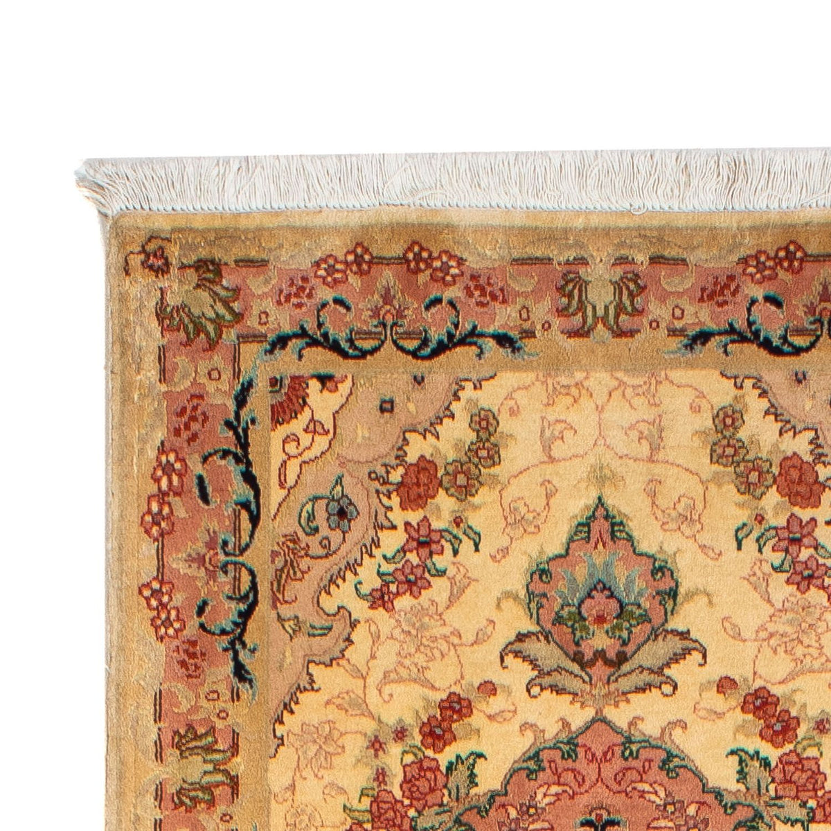 Tappeto corsia Tappeto Persero - Tabriz - Reale - 295 x 78 cm - marrone chiaro
