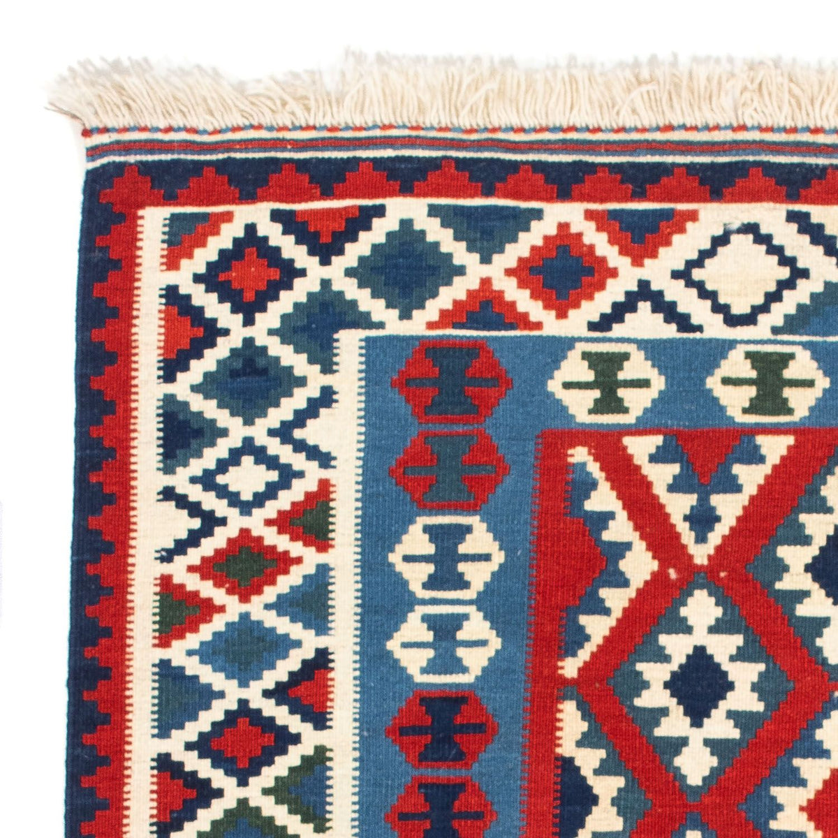 Tappeto Kelim - Orientale quadrato  - 104 x 103 cm - rosso scuro