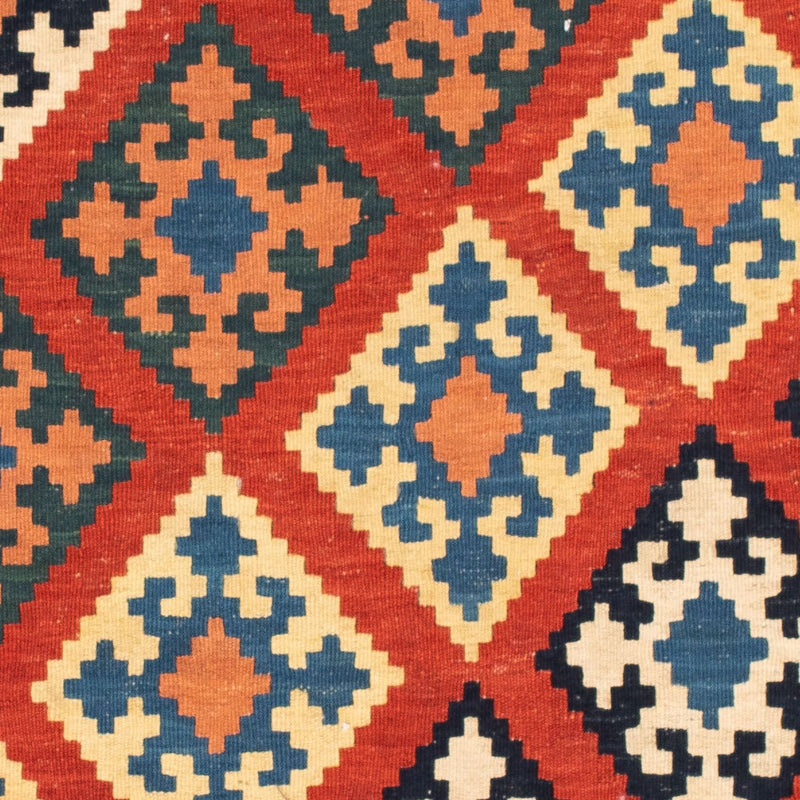 Tappeto Kelim - Orientale quadrato  - 105 x 101 cm - rosso