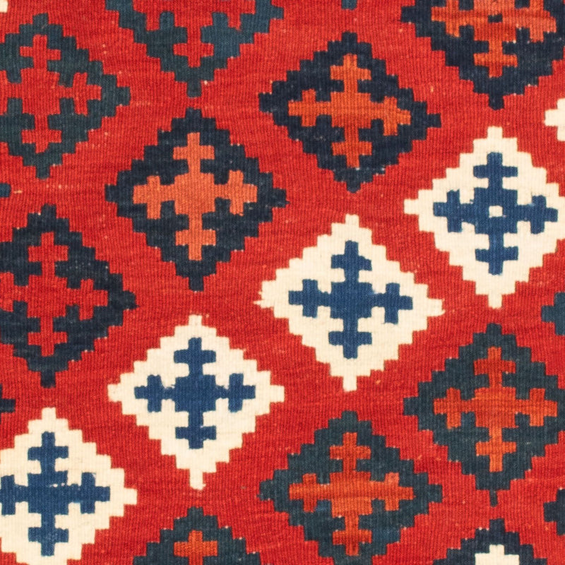 Tappeto Kelim - Orientale quadrato  - 104 x 102 cm - rosso scuro