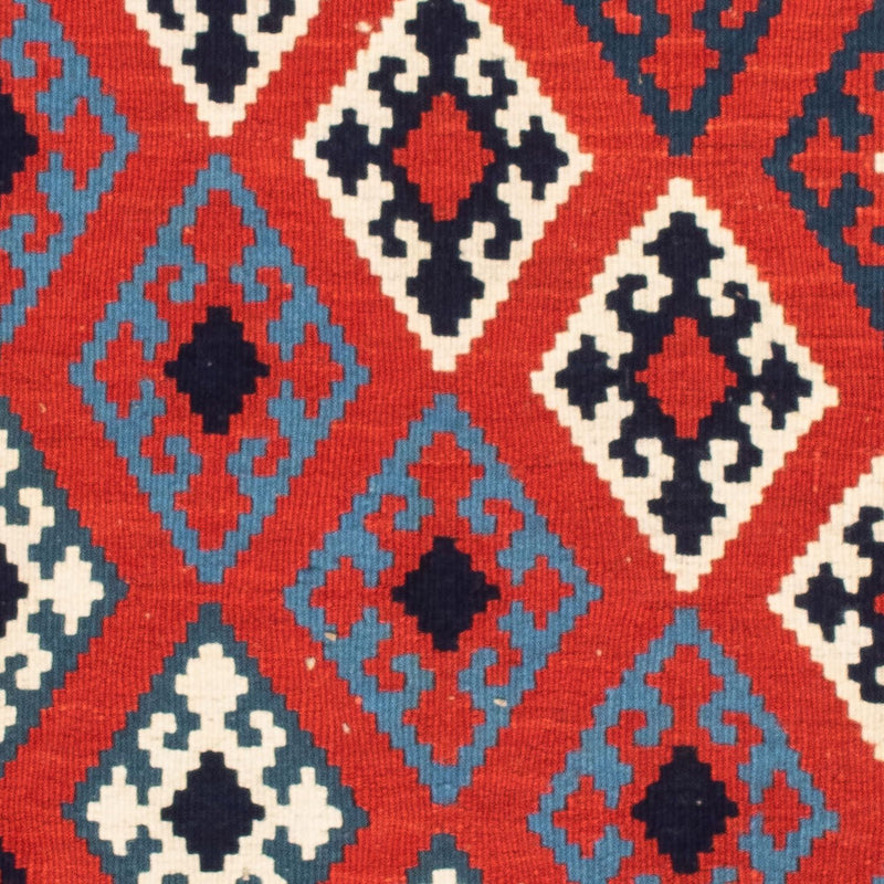 Tappeto Kelim - Orientale quadrato  - 104 x 103 cm - rosso scuro