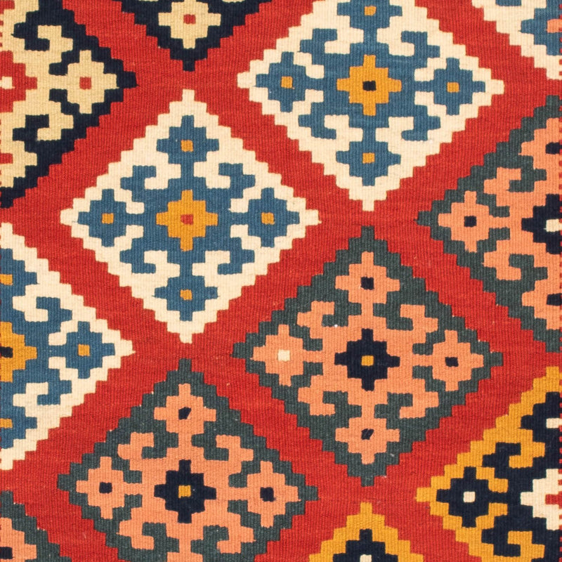 Tappeto Kelim - Orientale quadrato  - 105 x 103 cm - rosso scuro