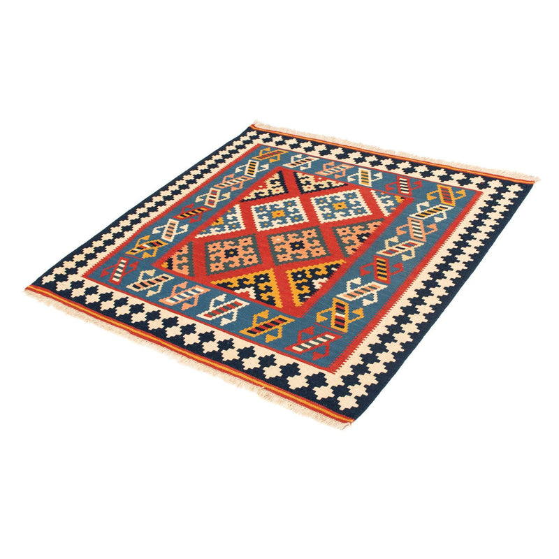 Tappeto Kelim - Orientale quadrato  - 105 x 103 cm - rosso scuro