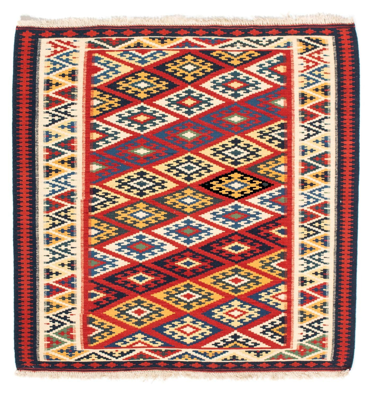 Tappeto Kelim - Orientale quadrato  - 104 x 103 cm - multicolore