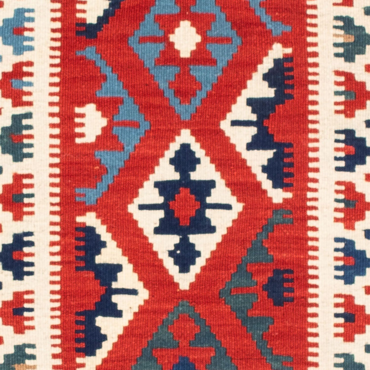 Tappeto Kelim - Orientale quadrato  - 98 x 93 cm - blu scuro