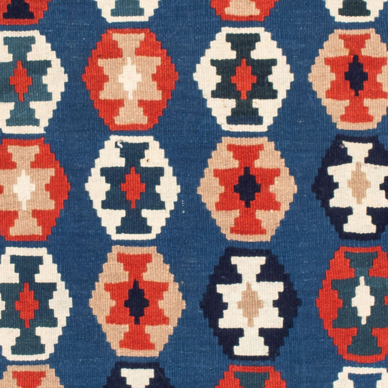 Tappeto Kelim - Orientale quadrato  - 103 x 100 cm - blu scuro