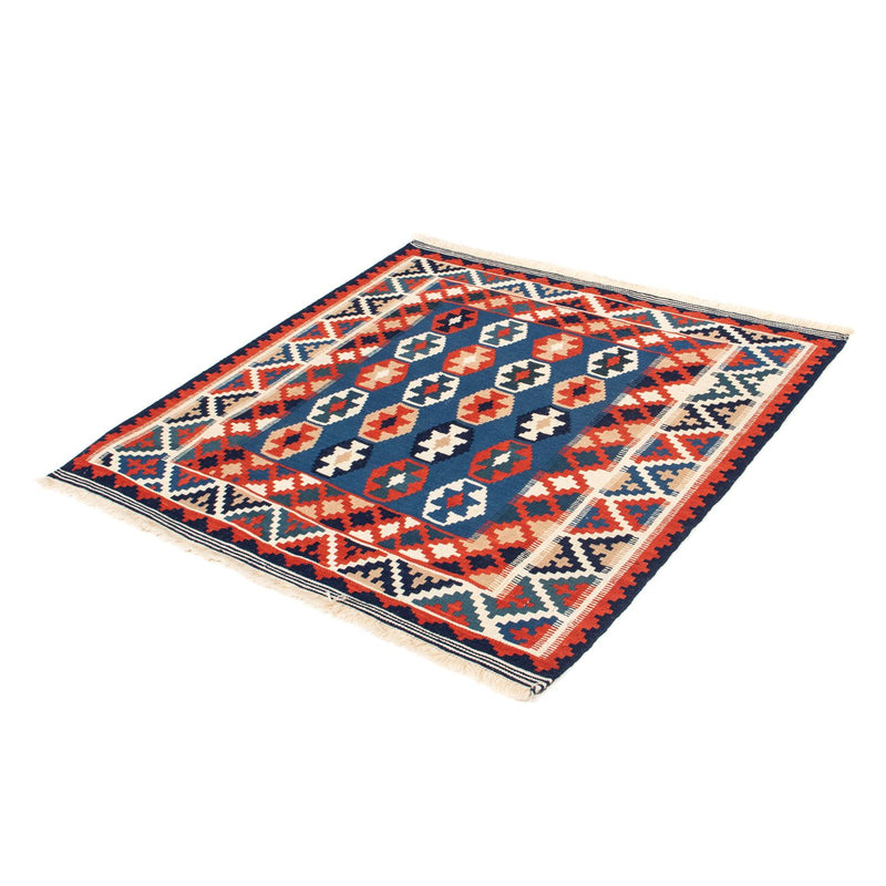 Tappeto Kelim - Orientale quadrato  - 103 x 100 cm - blu scuro