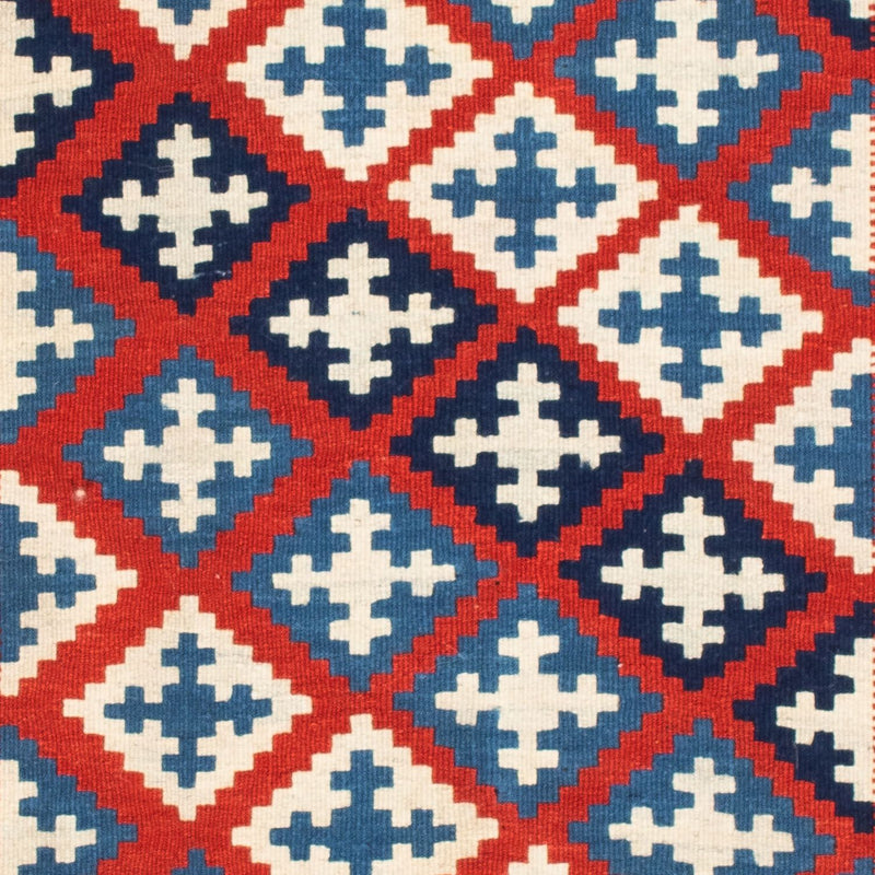 Tappeto Kelim - Orientale quadrato  - 103 x 100 cm - blu scuro
