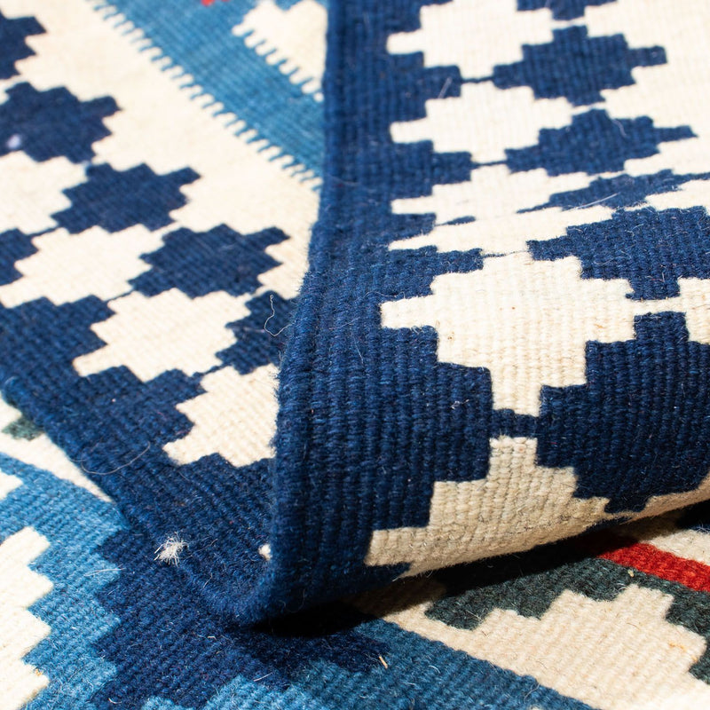 Tappeto Kelim - Orientale quadrato  - 103 x 100 cm - blu scuro