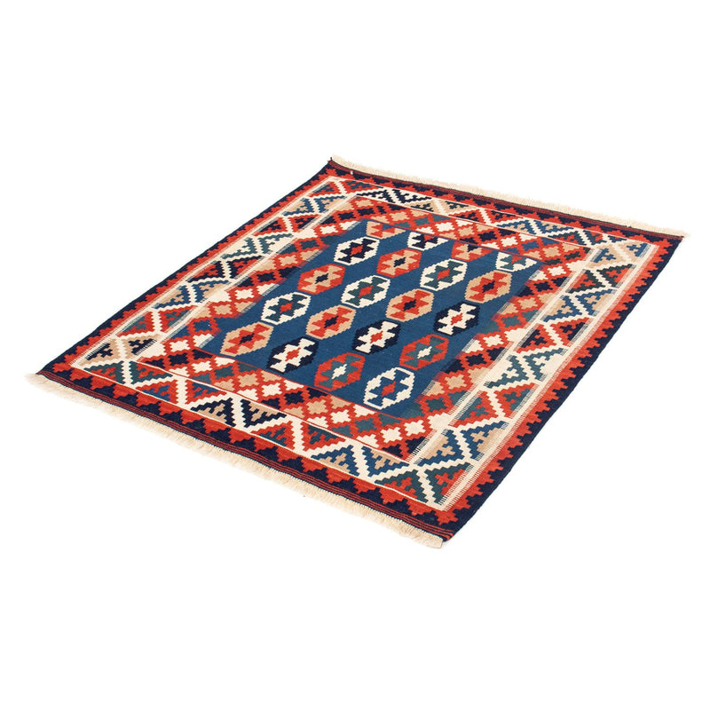 Tappeto Kelim - Orientale quadrato  - 103 x 102 cm - blu scuro