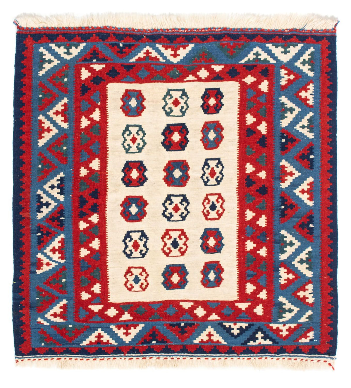 Tappeto Kelim - Orientale quadrato - 100 x 100 cm - beige