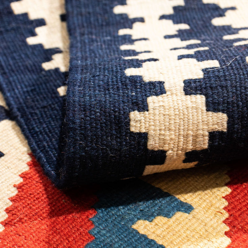 Tappeto Kelim - Orientale quadrato  - 100 x 97 cm - rosso