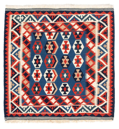 Kilim Fars 105x105cm - blu scuro