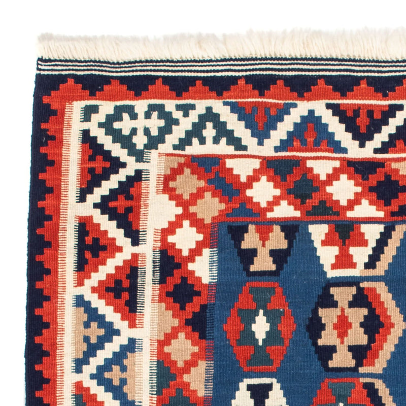 Tappeto Kelim - Orientale quadrato  - 105 x 105 cm - blu scuro