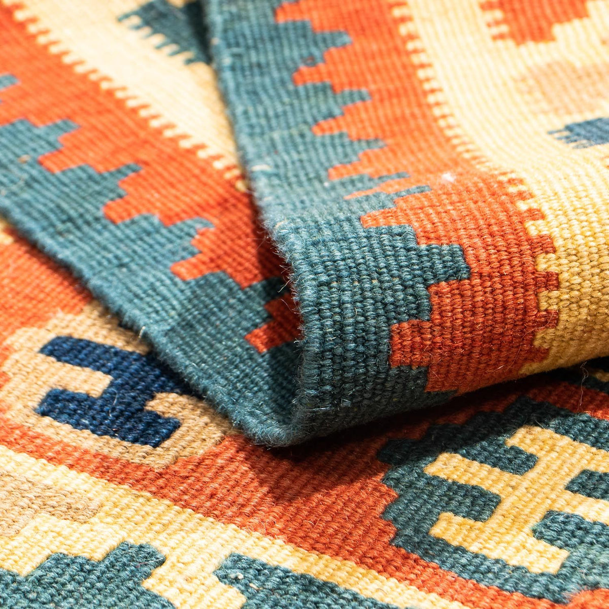 Tappeto Kelim - Orientale quadrato - 100 x 100 cm - multicolore