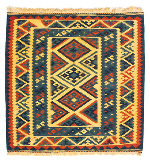 Tappeto Kelim - Orientale quadrato  - 102 x 101 cm - multicolore