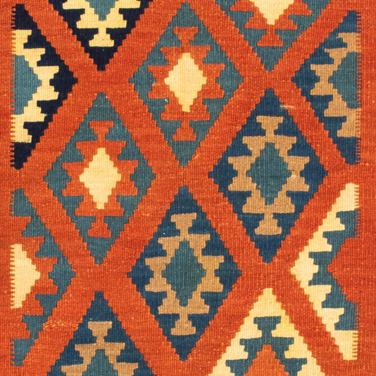 Tappeto Kelim - Orientale quadrato  - 103 x 103 cm - ruggine