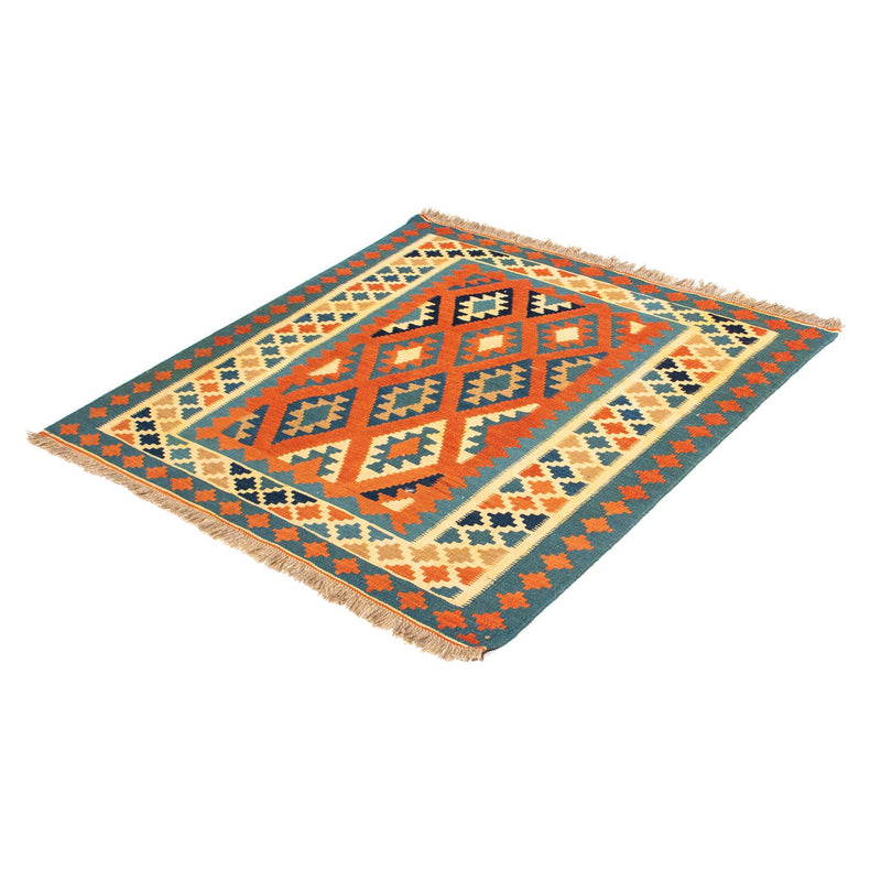 Tappeto Kelim - Orientale quadrato  - 103 x 103 cm - ruggine