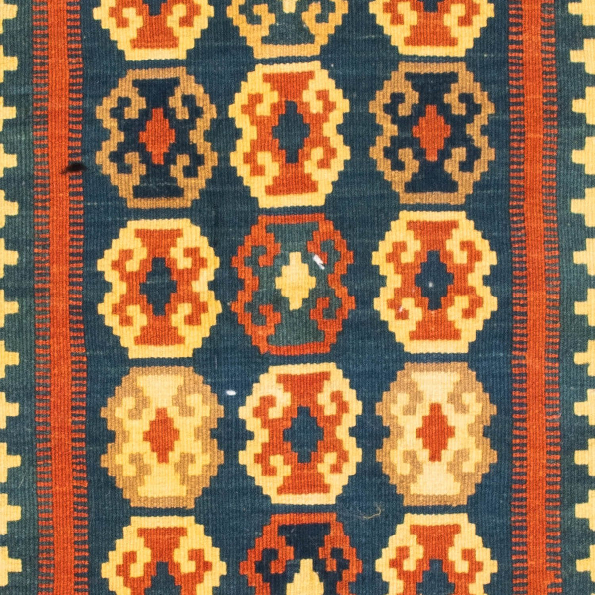 Tappeto Kelim - Orientale quadrato - 100 x 98 cm - blu scuro