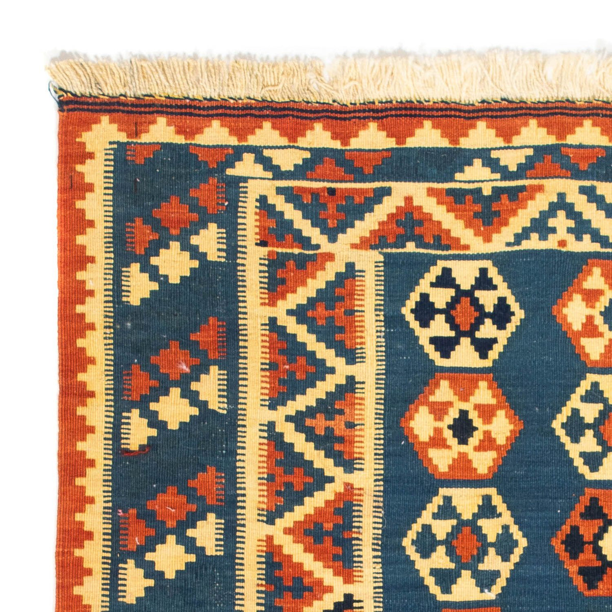 Tappeto Kelim - Orientale quadrato  - 105 x 103 cm - blu scuro