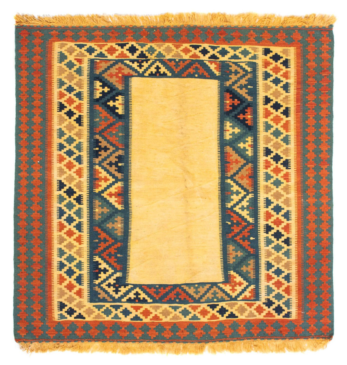 Tappeto Kelim - Orientale quadrato - 100 x 97 cm - beige