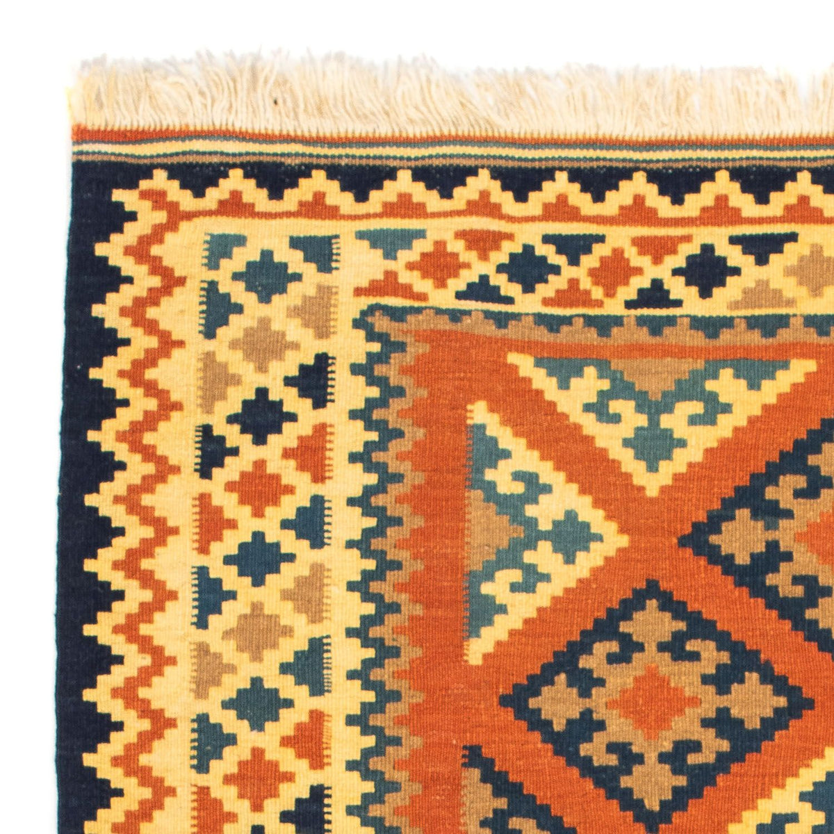 Tappeto Kelim - Orientale quadrato  - 103 x 100 cm - ruggine