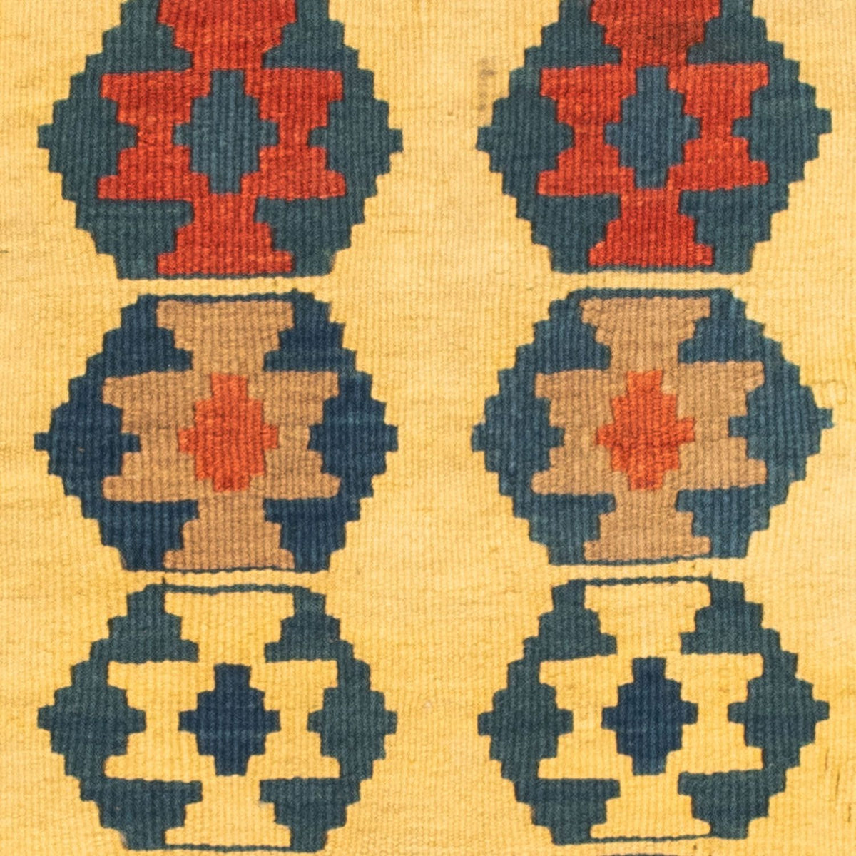 Tappeto Kelim - Orientale quadrato  - 101 x 95 cm - oro