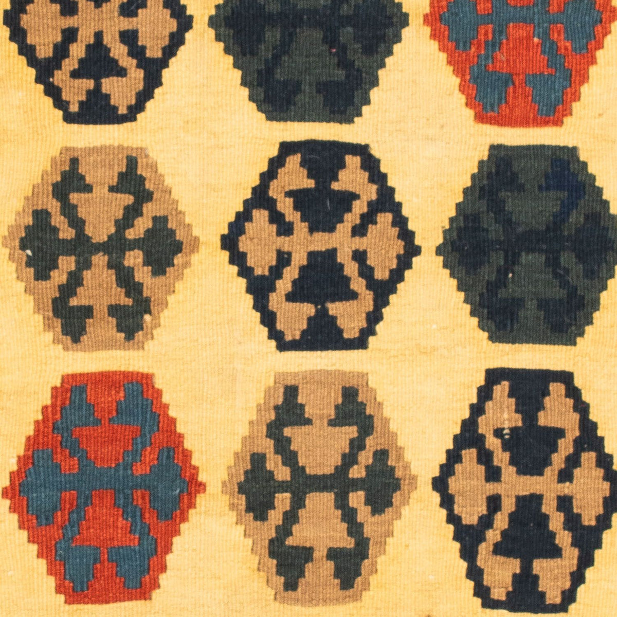 Tappeto Kelim - Orientale quadrato  - 103 x 100 cm - blu scuro