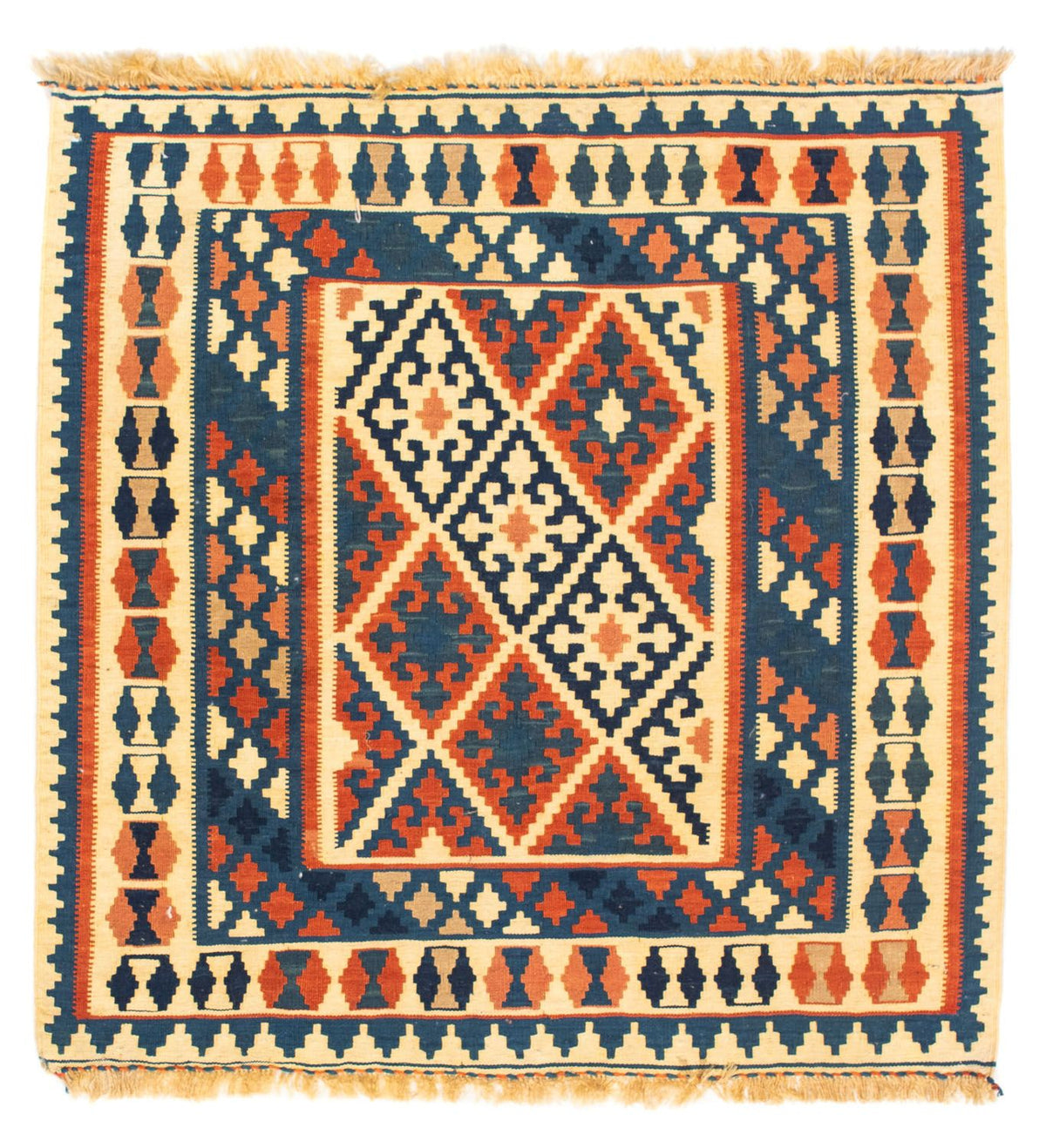 Tappeto Kelim - Orientale quadrato - 106 x 100 cm - multicolore