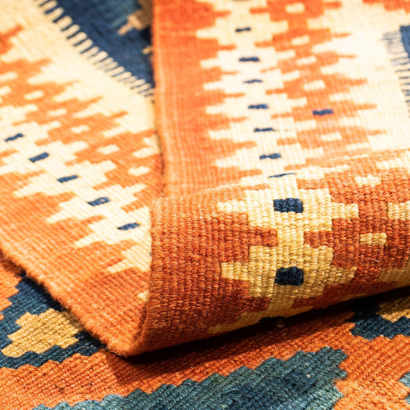 Tappeto Kelim - Orientale quadrato  - 107 x 100 cm - ruggine