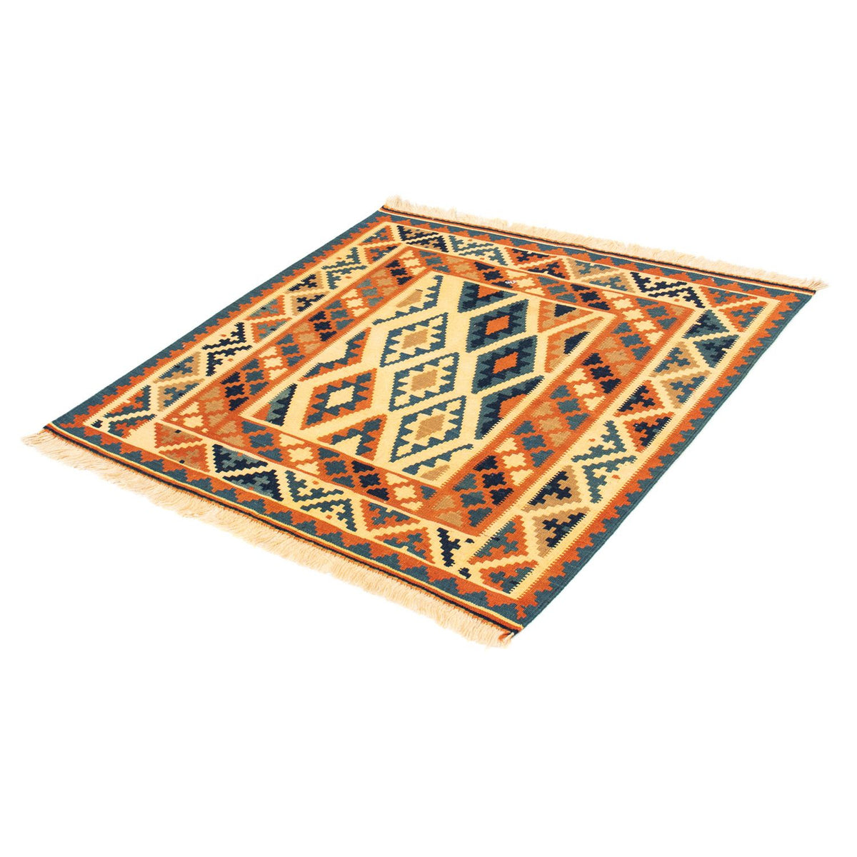 Tappeto Kelim - Orientale quadrato  - 101 x 99 cm - beige