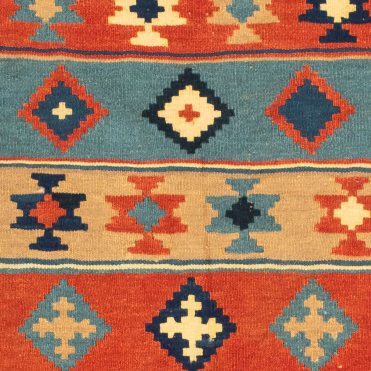 Tappeto Kelim - Orientale quadrato  - 100 x 91 cm - multicolore