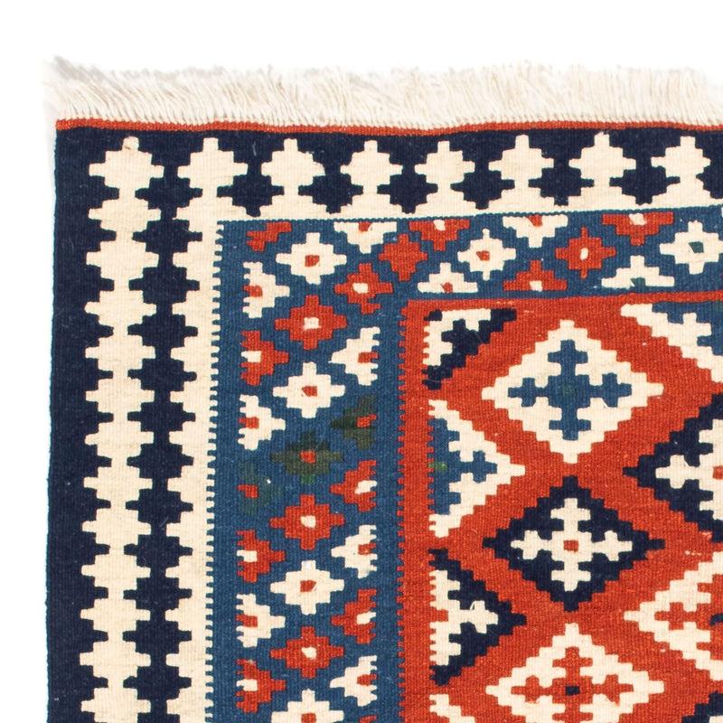 Tappeto Kelim - Orientale quadrato  - 103 x 100 cm - blu scuro