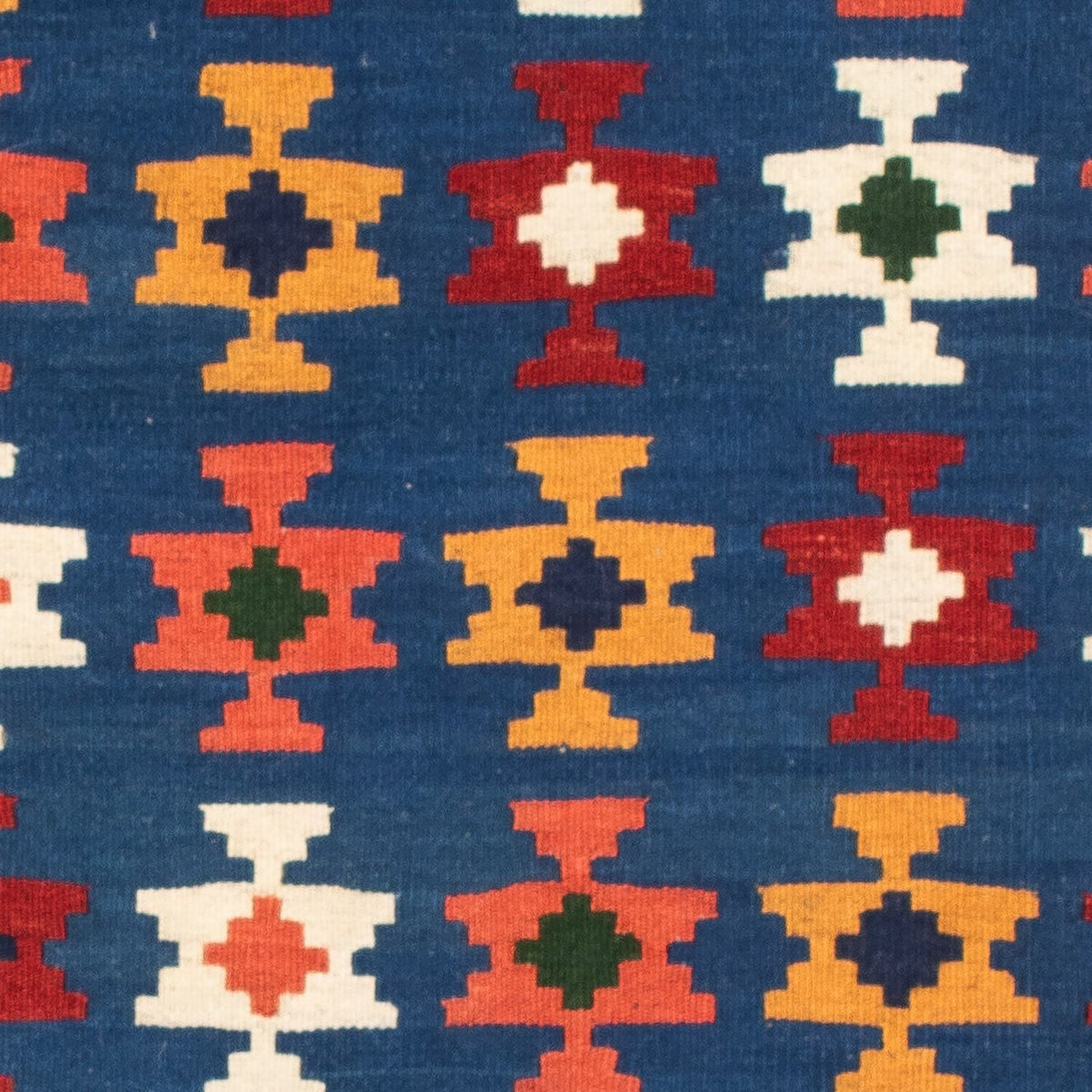 Tappeto Kelim - Orientale quadrato - 104 x 100 cm - blu scuro