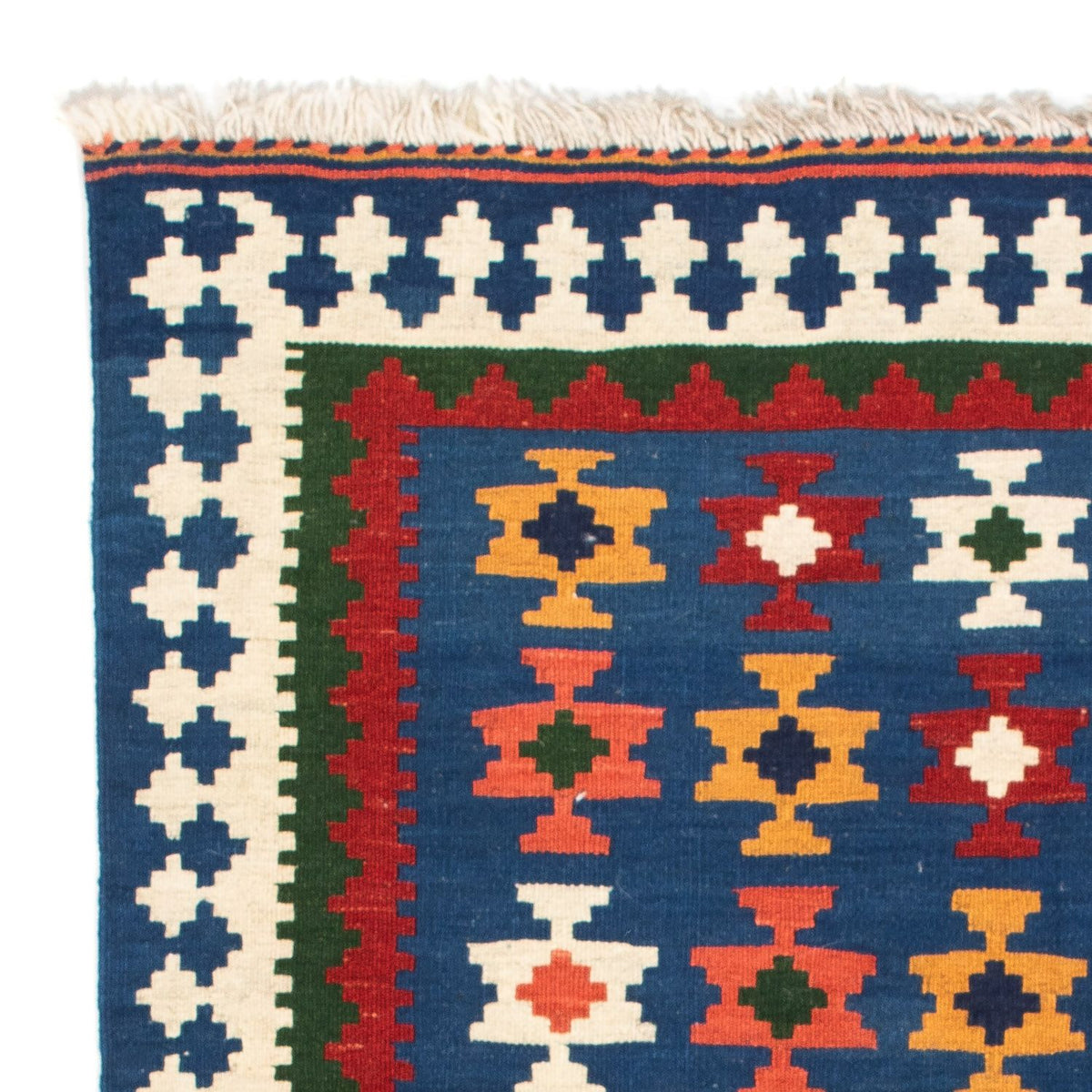 Tappeto Kelim - Orientale quadrato - 104 x 100 cm - blu scuro