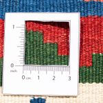 Tappeto Kelim - Orientale quadrato - 104 x 100 cm - blu scuro