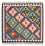 Tappeto Kelim - Orientale quadrato - 103 x 93 cm - blu chiaro