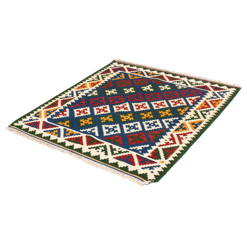 Tappeto Kelim - Orientale quadrato  - 104 x 102 cm - blu scuro