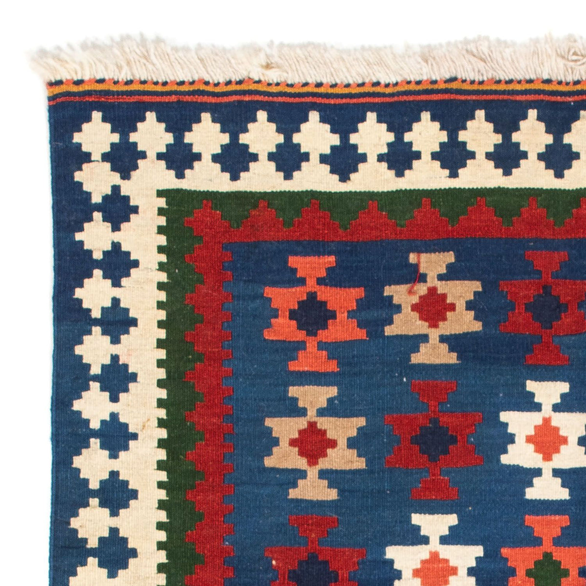 Tappeto Kelim - Orientale quadrato  - 103 x 100 cm - blu scuro