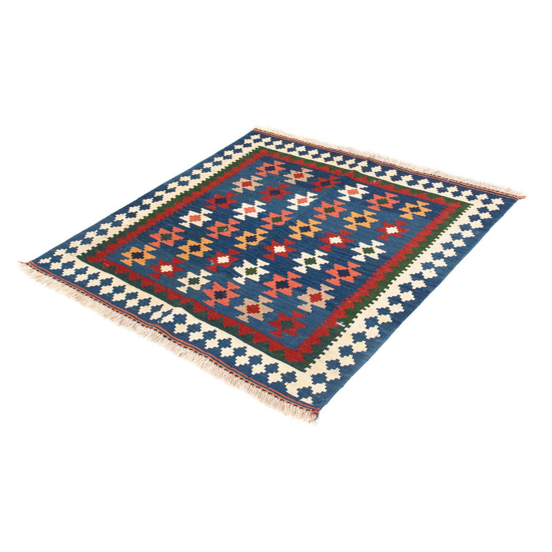 Tappeto Kelim - Orientale quadrato  - 103 x 100 cm - blu scuro