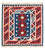 Tappeto Kelim - Orientale quadrato - 105 x 104 cm - blu scuro