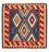 Tappeto Kelim - Orientale quadrato - 100 x 98 cm - blu scuro